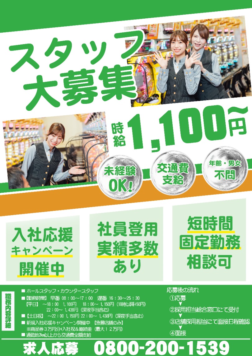 アルバイト募集案内